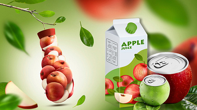 Apple Juice 3d animation branding graphic design logo motion graphics