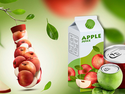 Apple Juice 3d animation branding graphic design logo motion graphics