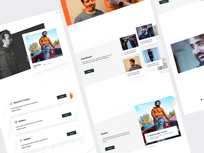 Sasan Aran Web site music product design singer portfolio ui design web design