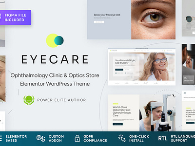 Eye Care - WordPress Theme for Optometrist & Eye Clinic clinic web design clinic wordpress theme cmsmasters health website medical web design medical website medical wordpress theme web design website design wordpress theme