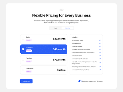 Enjooy - Simple Pricing Section clean design enjooy enjooy design enjooy design system landing pricing pricing design pricing section simple pricing uiux web design