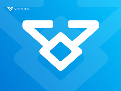 Vokchain - Logo Design Concept artificial blockchain branding creative crypto currency decentralized defi finance focus lab hola lab logo logo design logo designer market modern slack startup technology tokeb