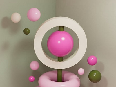 3D ART 3d bubblegum flower