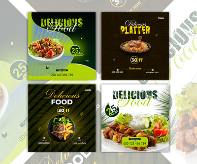 Social media post design food food social media post design social media