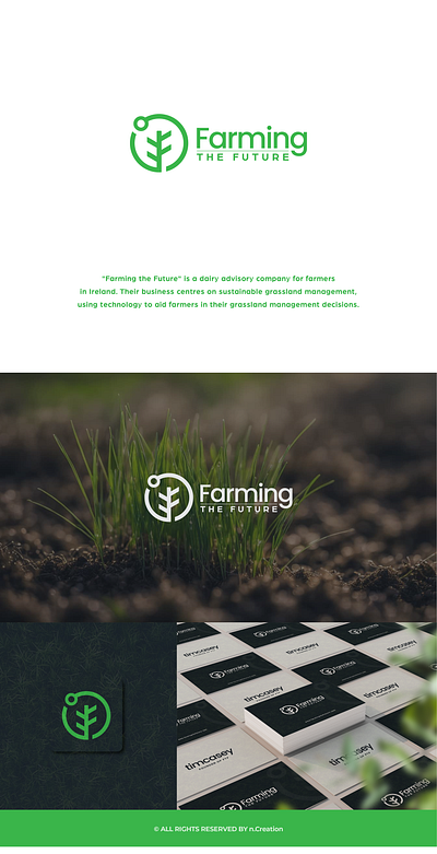 Farming Advisory Company Logo advisor logo advisory company logo branding business card dairy advisory logo design farming logo graphic design grassland grassland logo logo logo design management logo tech farming logo