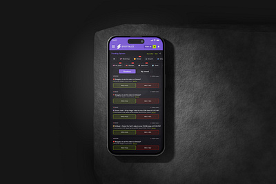 Sportbuzz UI Kit - Opinion Trading | Game Show & more app ui figma game show mobile app opinion trading quizz sports trading ui design