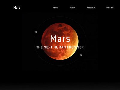 Mars The Next HUMAN Frontier figma graphic design ui ux