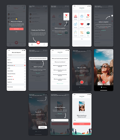 Tribute App v1.0 Onboarding