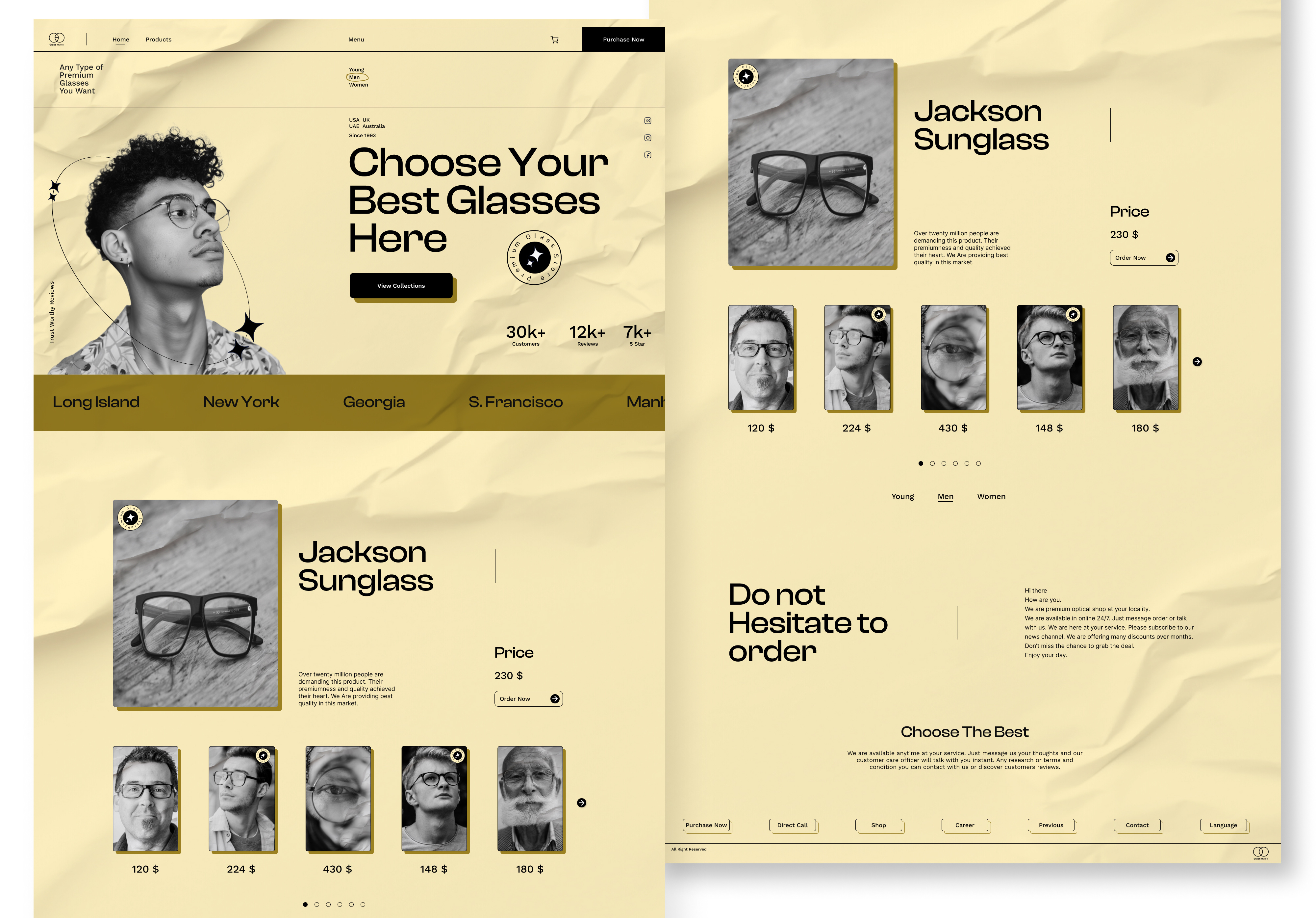Example of Website Design With Modern UI Layout