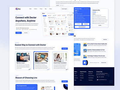 Telehealth SaaS Landing Page appointments consultation doctors health healthcare landing page landingpage medicine patients saas saas landing page saas website telehealth treatment ui ux designer web design web designer website design