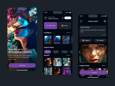 AI Image Generation App Design ai ai app ai design ai image ai image generation app design ai image generator ai mobile app app art generator artificial intelligence design generate image image ai image generator mobile app mobile design oripio rtificial intelligence text to image ui