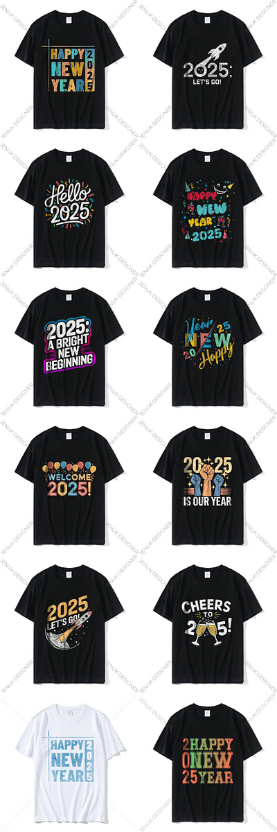 2025 Happy New Year T-shirt Design 2024 new year t shirt graphic custom holiday t shirt designs festive new year shirt design happy new year new year holiday shirt design new year party shirt design new year party shirt design 2025 new year shirt design new year shirt design 2025 new years eve t shirt design personalized new year t shirt