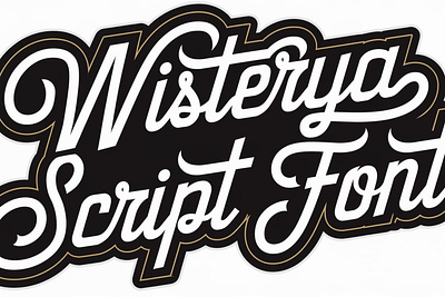 Wisterya Script font design font vector