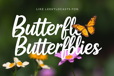 Butterflies Font design font logo vector