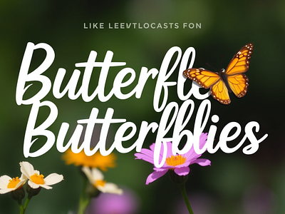 Butterflies Font design font logo vector