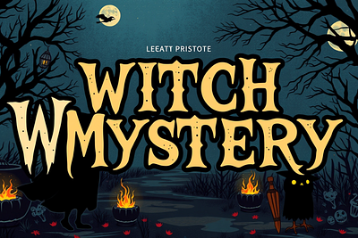 Witch Mystery font font graphic design logo