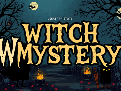 Witch Mystery font font graphic design logo