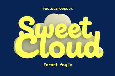 Sweet Cloud display font design font graphic design logo vector