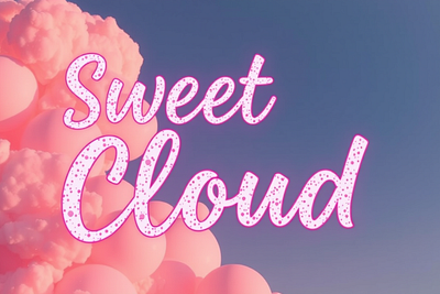 Sweet Cloud display font font font sans serif graphic design logo vector