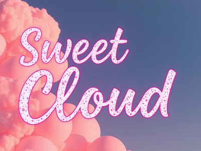 Sweet Cloud display font font font sans serif graphic design logo vector