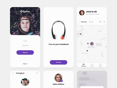Epifox app app health healthcare mobile ui