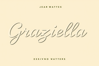 Graziella Script font design font font sans serif graphic design logo vector