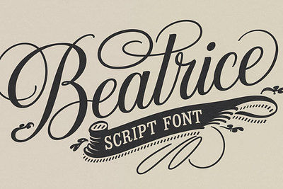 Beatrice script font font font sans serif graphic design logo vector