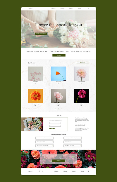 Flower Shop design landing ui ux