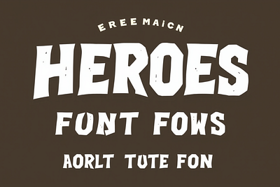 Heroes Font design font font sans serif illustration logo