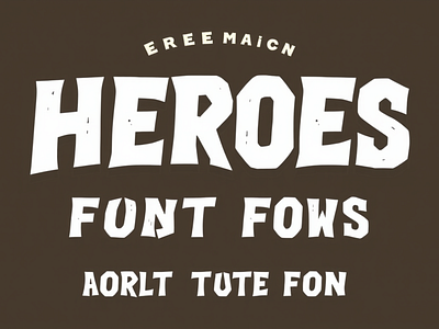 Heroes Font design font font sans serif illustration logo