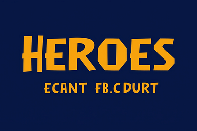 Heroes Font font font sans serif graphic design logo