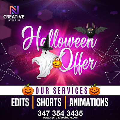 Halloween Offer Alert! animations branding brochures design graphic design halloween illustration logo typography ui ux vector