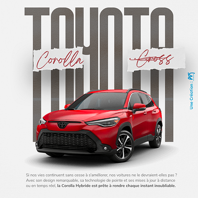 Design - 2024 Toyota Corolla Cross adobe design graphic design illustration photoshop socialmedia