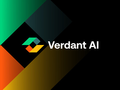 Verdant AI Logo Unveiled | 'V' for Verified Innovation branding checkmark logo data logo dynamic logo eco conscious branding eco friendly tech geometric logo innovative logo interlocking shapes modern logo trust and reliability v letter v logo verification symbol