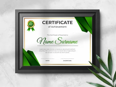 Certificate Template layout
