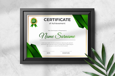 Certificate Template layout