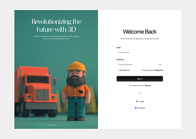 Sign-In Screen 3d design figma signin ui uiesign uiuxdesign ux webdesign