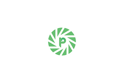 p camera logo logowordmark