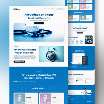 Medical Website Landing Page Ui Design figma medical medical equipment product design ui ui ux design website