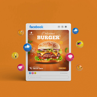 Social Media Post ( Food) adobephotoshop facebookpost foodpostdesign graphic design instagrampost poster social socialmediapost