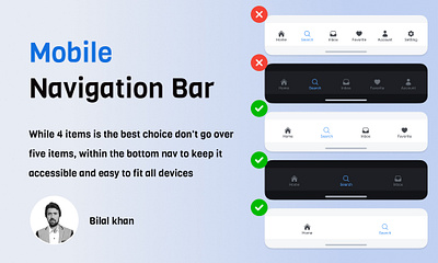 Mobile Navigation Bar figma graphic design ui ux xd