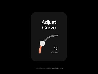 Curve Slider dark mode ui ui design ux ux design