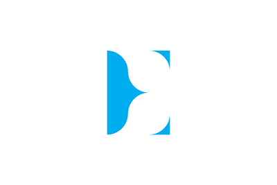 letter h face logo logowordmark