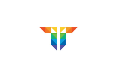 letter t pixel logo logowordmark