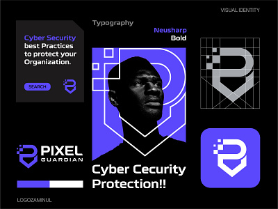 Pixel Guardian- Visual Identity brand guideline brand identity branding graphic design logo design visual identity