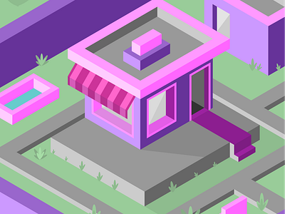 Isometric building building graphic design house isometric isometricbuilding isometricillustration vector