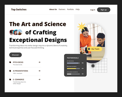 Landing page design product design ui ux