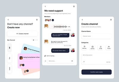 Social chatting App design product design ui ux