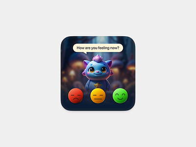 Emotion tracker widget 3d character design ui widget