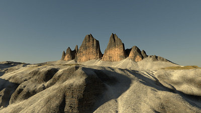 Tre peaks of Lavaredo (Italian Dolomites) 3d art cime dolomites environment game italy land landscape lavaredo model mountain pbr peaks rock terrain tre tree turbosquid vr